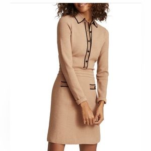 Reiss Sweater Knit Dress with Collar